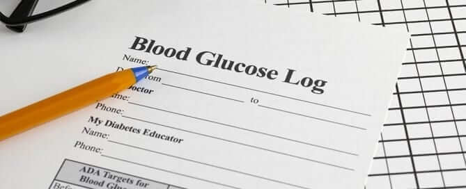 Sample of Blood Glucose Log