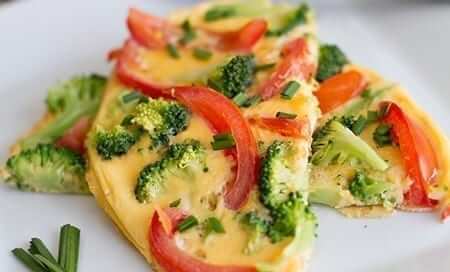 Diabetes friendly Broccoli and Tomato Omelette