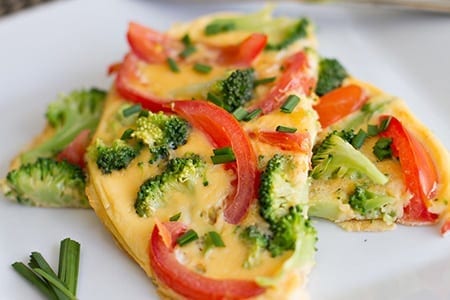 Diabetes friendly Broccoli and Tomato Omelette