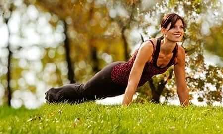 Woman exercising for energy