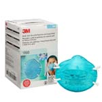 3M Health Care Particulate Respirator and Surgical Mask Teal N95 Box of 20 thumbnail