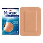 3M Nexcare Absolute Waterproof Adhesive Pads 3x4 inch Pack of 4 thumbnail