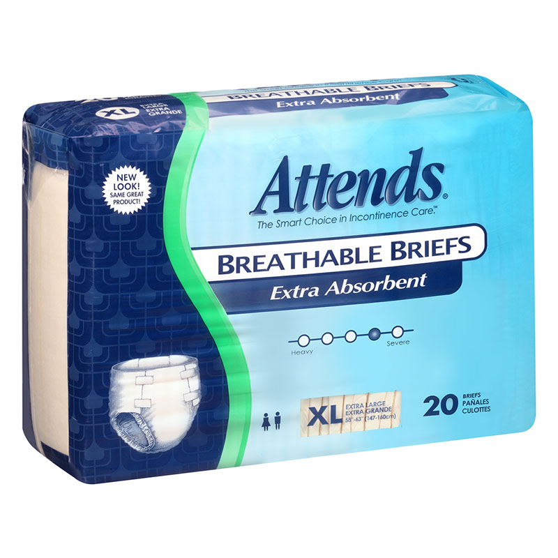 Buy Attends Breathable Briefs Extra Absorbency X-Large 58in-63in