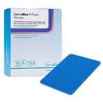 DermaRite DermaBlue+ Foam Transfer Antimicrobial Foam Dressing 4x5 inch Box of 10 thumbnail