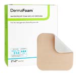 DermaRite DermaFoam Waterproof Foam Wound Dressing No Border 2x2 inch Box of 10 thumbnail