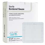 DermaRite Sterile Border Gauze Dressing 4x4 inch Box of 25 thumbnail