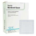 DermaRite Sterile Border Gauze with Adhesive Border 6x6 inch Box of 25 thumbnail