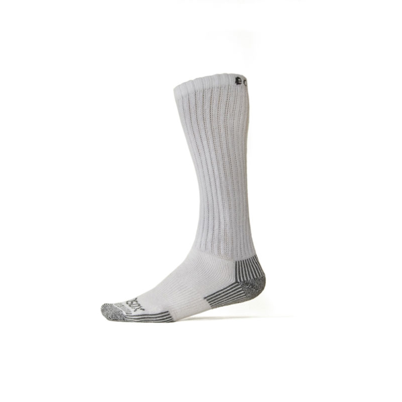 Shop Ecosox Diabetic Bamboo Over The Calf Socks White-Gray LG 3-pack