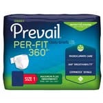 First Quality Prevail Per-Fit 360 Incontinence Briefs Maximum Plus Medium 26-48 inch Case of 96 thumbnail