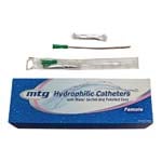 MTG Straight Tip Female Intermittent Catheter 12FR 6 inch Vinyl with Sleeve Box of 30 thumbnail