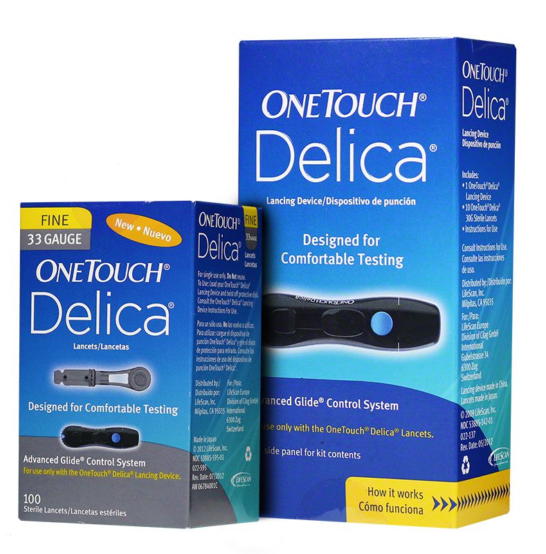 One Touch Delica Lancing Device & 33G Lancets 100/bx | Lancing Devices