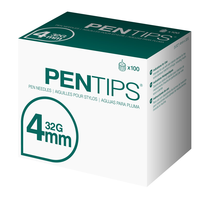 Owen Mumford AN3440 Pentips 32G 4mm 100ct Pen Needles | ADW Diabetes