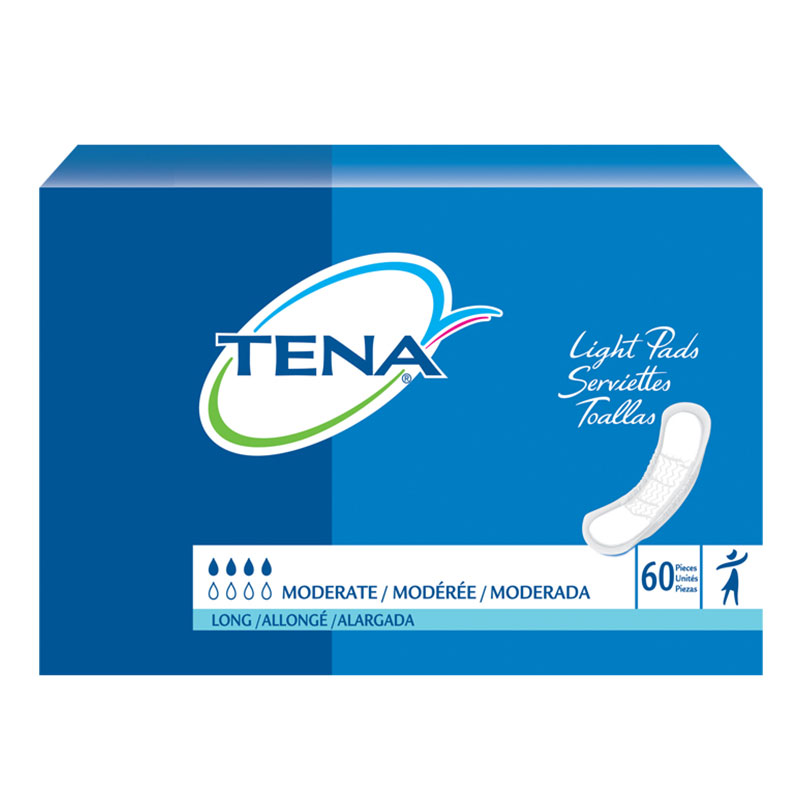 SCA Tena Moderate Absorbency Pad Long 60ct | Incontinence Pads
