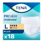 Tena ProSkin Plus Protective Underwear Large 45-58 inch Case of 72 thumbnail