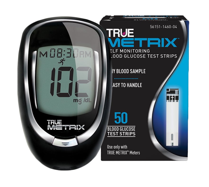 True Metrix Blood Glucose Test Strips With Meter