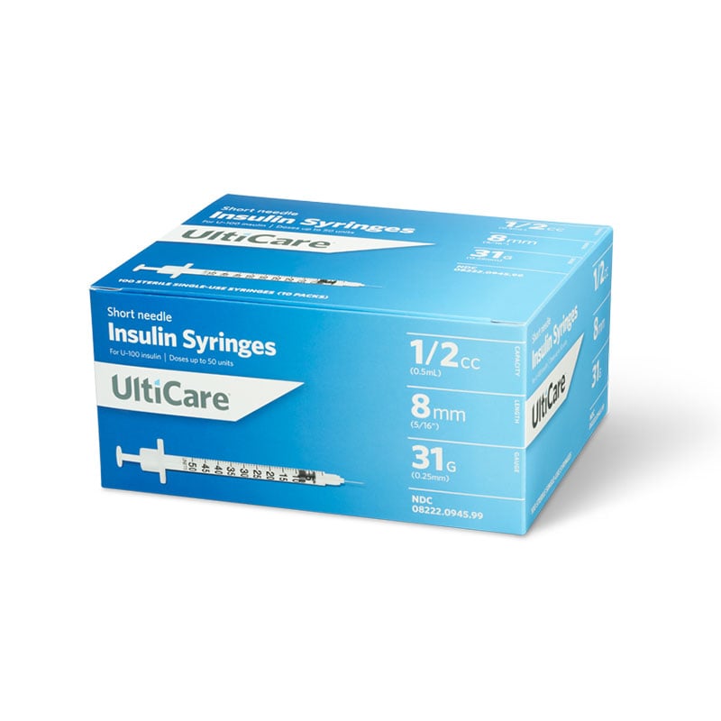 Buy UltiCare Ulti-Fine II U-100 Insulin Syringes 31 Gauge - Box of 100 ...