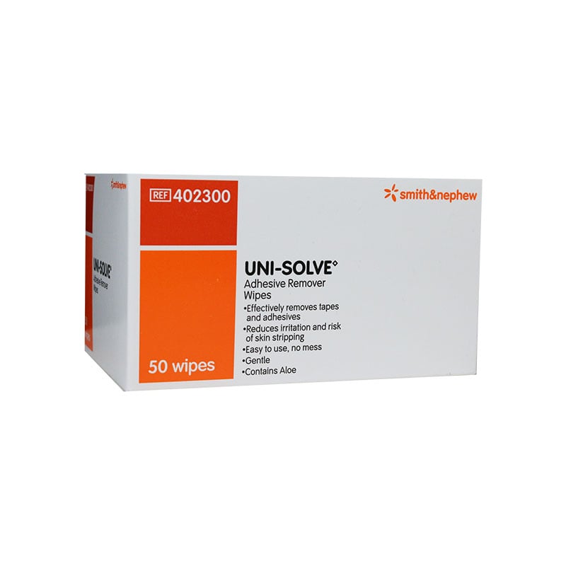 UniSolve Adhesive Remover Wipes Box of 50 - 4 Pack
